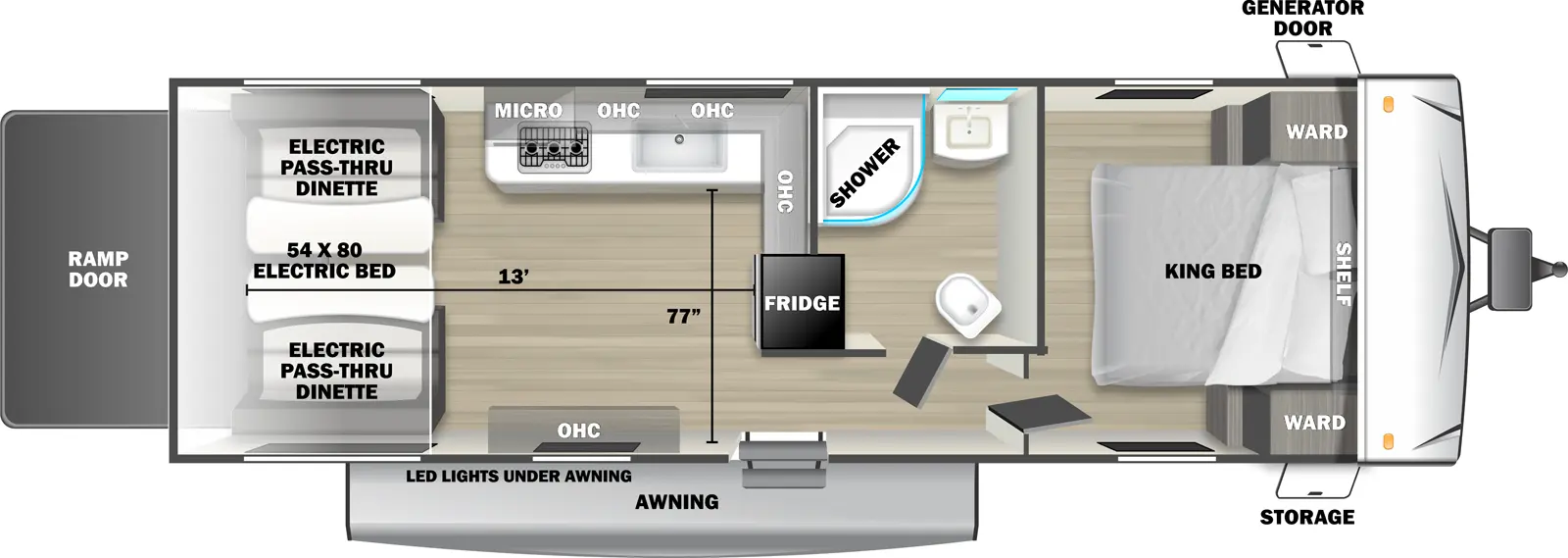 Shockwave 2550RLX Floorplan